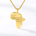 Africa Map Pendant Necklace For Both Women Ethiopian Jewelry - [monabypearl]